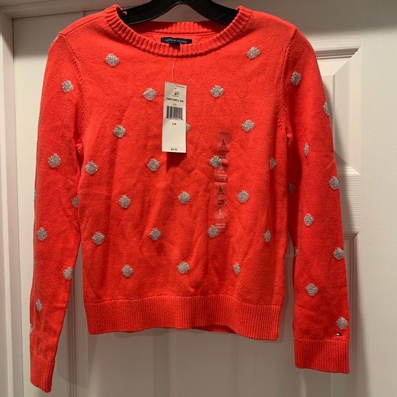 New Girls Pink Tommy Hilfiger sweater - Picture 1 of 3